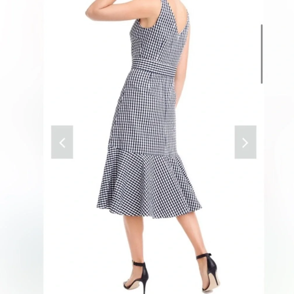 J. Crew Gingham Ruffled Midi- worn a few times. Great shape‎ . 108 retail